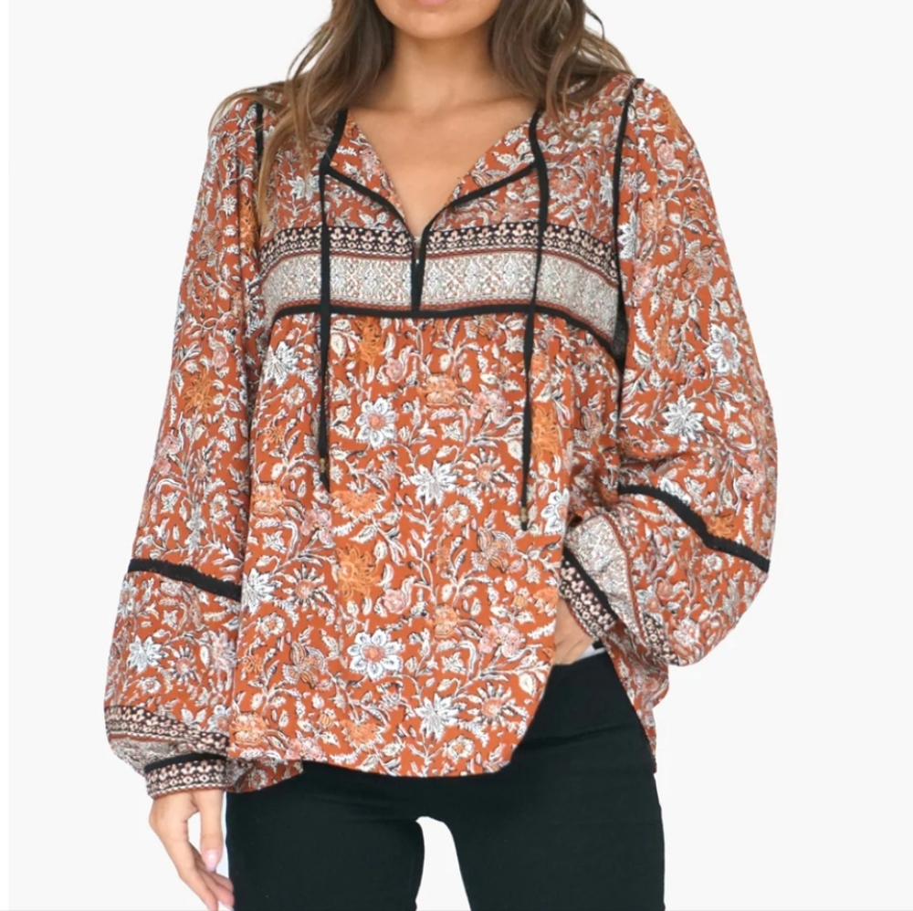 Paneros Sierra Blouse Paisley
